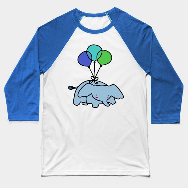 Balloon Elephant Baseball T-Shirt by saradaboru